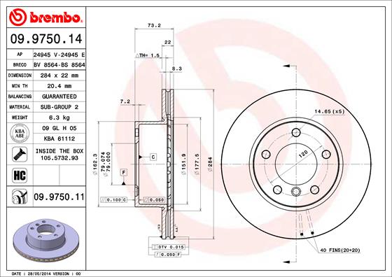 Brake Disc (Front axle)  Art. 09975011