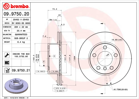 Brake Disc (Front axle)  Art. 09975021