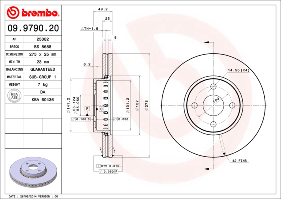 Brake Disc (Front axle)  Art. 09979020