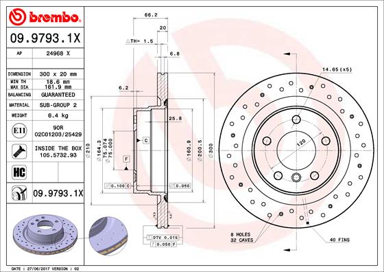 Brake Disc (Rear axle)  Art. 0997931X