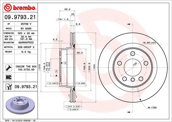 Brake Disc (Rear axle)  Art. 09979321