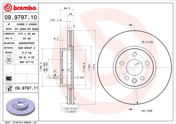 Brake Disc (Front axle)  Art. 09979711