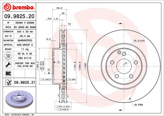 Brake Disc (Front axle)  Art. 09982521