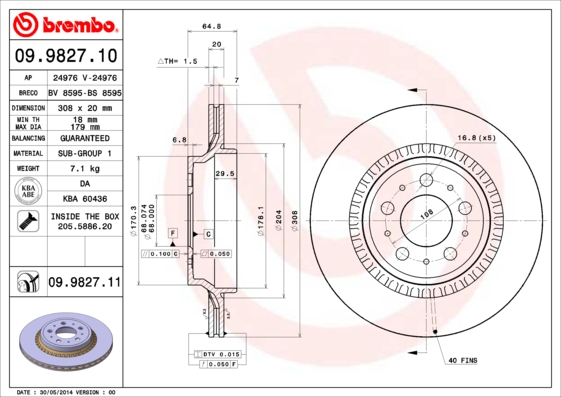 Brake Disc (Rear axle)  Art. 09982711