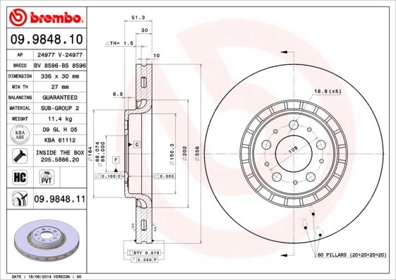 Brake Disc (Front axle)  Art. 09984811