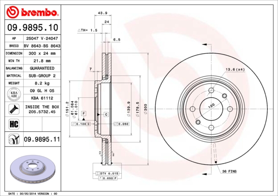 Brake Disc (Front axle)  Art. 09989511