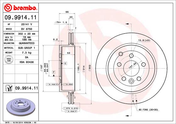 Brake Disc (Rear axle)  Art. 09991411