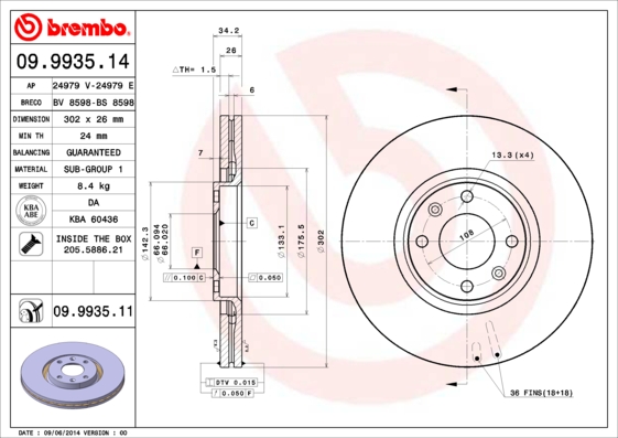 Brake Disc (Front axle)  Art. 09993511