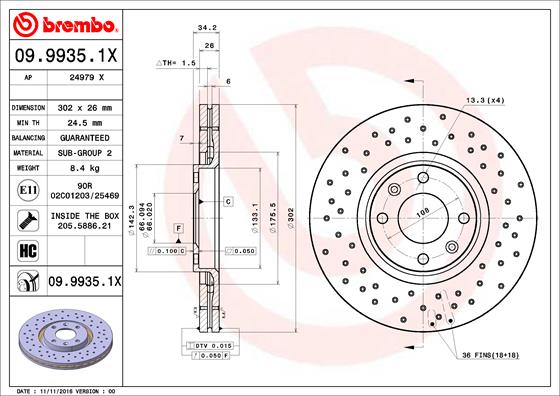 Brake Disc (Front axle)  Art. 0999351X