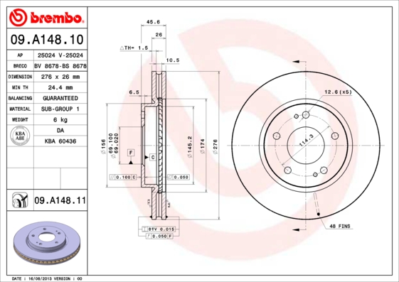 Brake Disc (Front axle)  Art. 09A14811