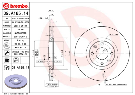 Brake Disc (Front axle)  Art. 09A18511