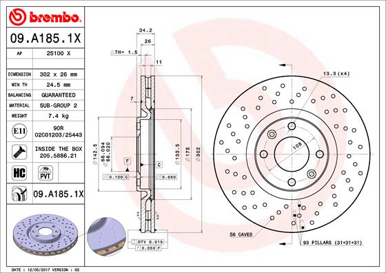 Brake Disc (Front axle)  Art. 09A1851X