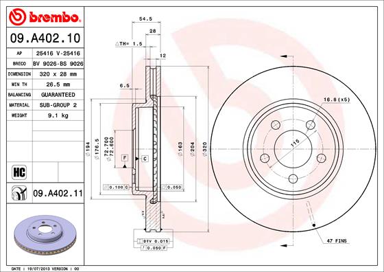 Brake Disc (Front axle)  Art. 09A40211