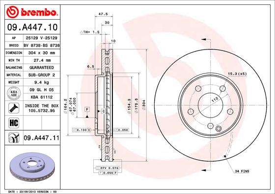 Brake Disc (Front axle)  Art. 09A44711