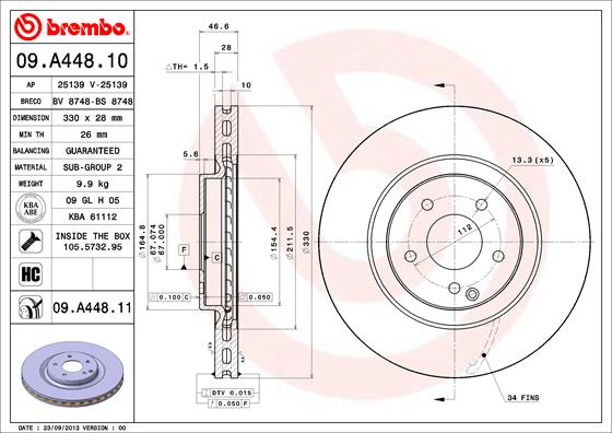 Brake Disc (Front axle)  Art. 09A44811