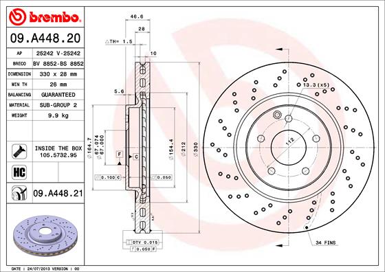 Brake Disc (Front axle)  Art. 09A44821