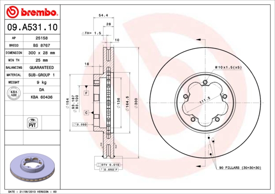 Brake Disc (Front axle)  Art. 09A53110