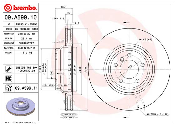 Brake Disc (Front axle)  Art. 09A59911