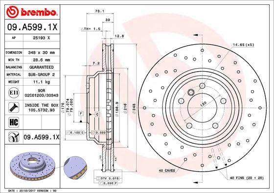 Brake Disc (Front axle)  Art. 09A5991X