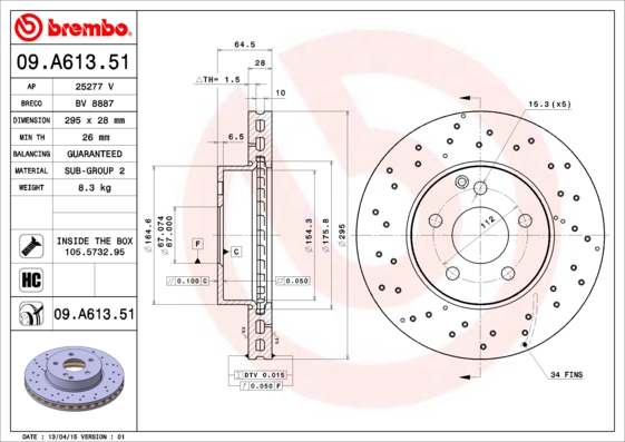 Brake Disc (Front axle)  Art. 09A61351