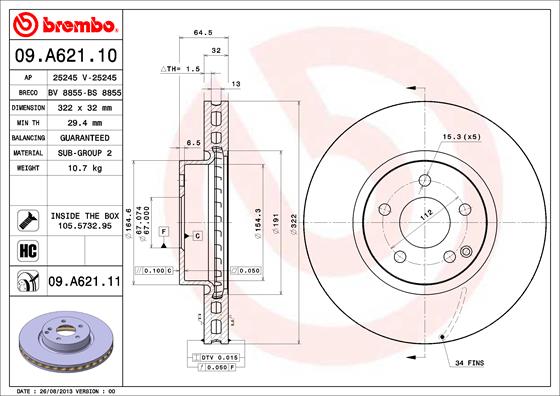 Brake Disc (Front axle)  Art. 09A62111