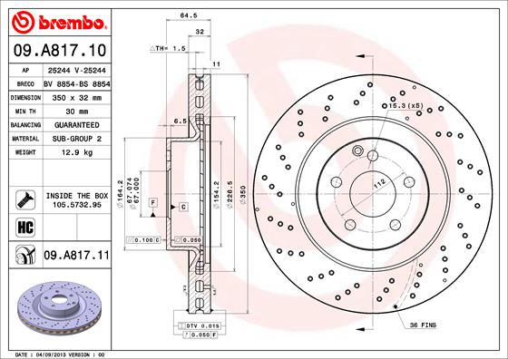 Brake Disc (Front axle)  Art. 09A81711