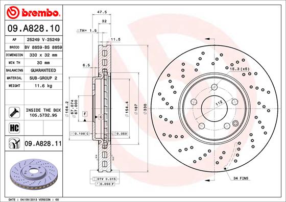 Brake Disc (Front axle)  Art. 09A82811