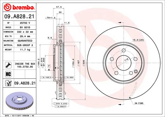 Brake Disc (Front axle)  Art. 09A82821