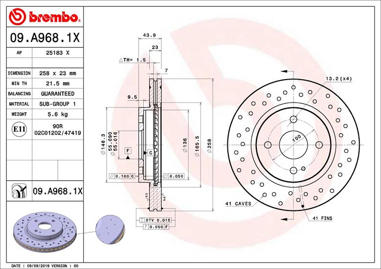 Brake Disc (Front axle)  Art. 09A9681X