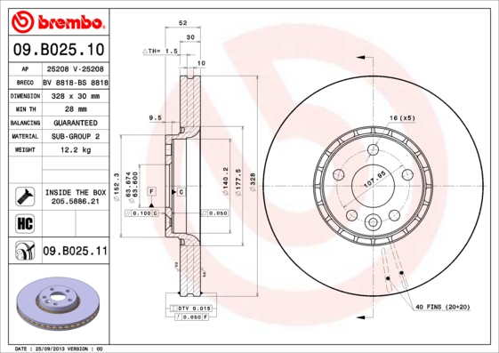 Brake Disc (Front axle)  Art. 09B02511