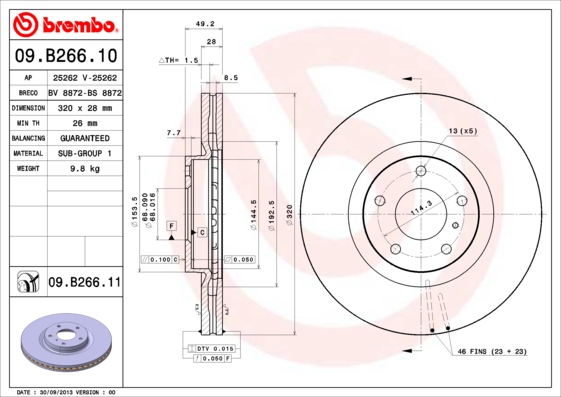 Brake Disc (Front axle)  Art. 09B26611