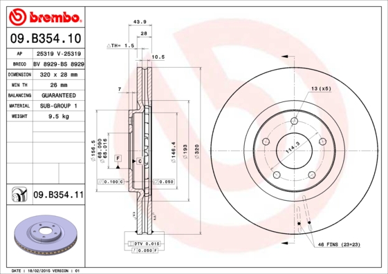 Brake Disc (Front axle)  Art. 09B35411