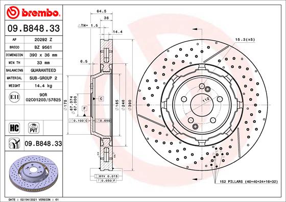 Brake Disc  Art. 09B84833