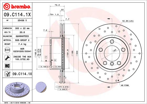 Brake Disc (Front axle)  Art. 09C1141X