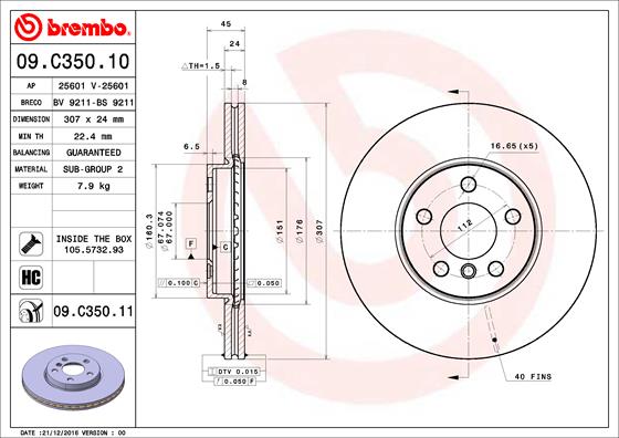 Brake Disc (Front axle)  Art. 09C35011