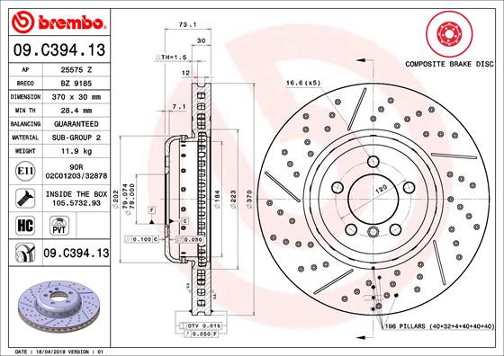 Brake Disc (Front axle)  Art. 09C39413