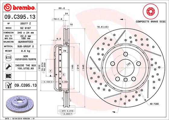 Brake Disc (Rear axle)  Art. 09C39513