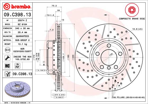 Brake Disc (Front axle)  Art. 09C39813