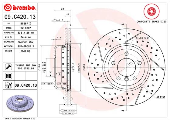 Brake Disc (Front axle)  Art. 09C42013