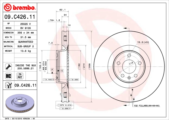 Brake Disc (374)  Art. 09C42611