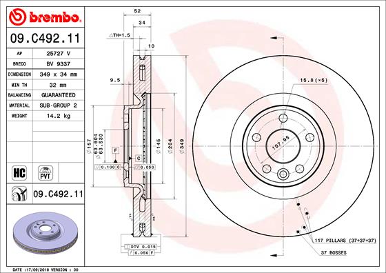 Brake Disc (Front axle)  Art. 09C49211