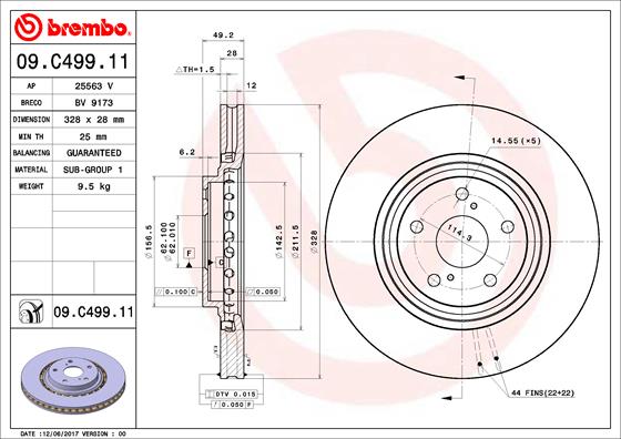 Brake Disc (Front axle)  Art. 09C49911