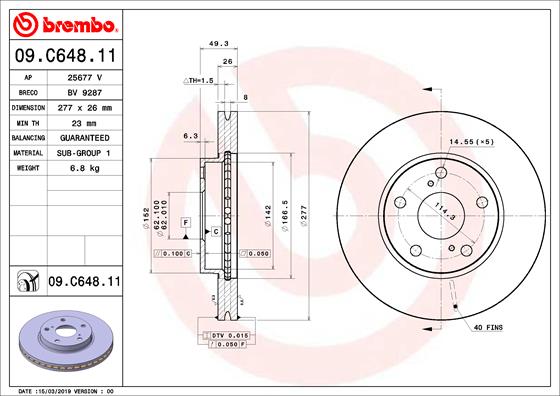 Brake Disc (Front axle)  Art. 09C64811