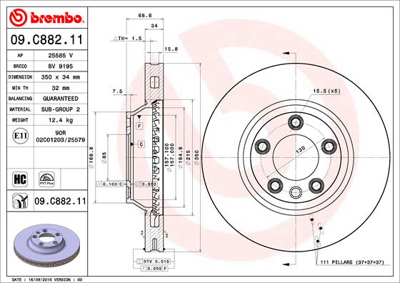 Brake Disc (Front axle, left)  Art. 09C88211