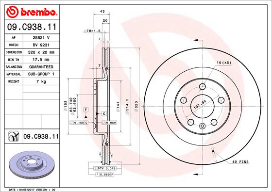 Brake Disc (Rear axle)  Art. 09C93811