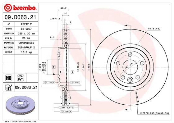 Brake Disc (Front axle)  Art. 09D06321