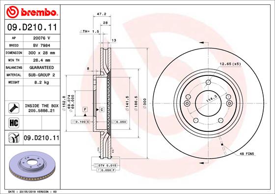 Brake Disc (Front axle)  Art. 09D21011