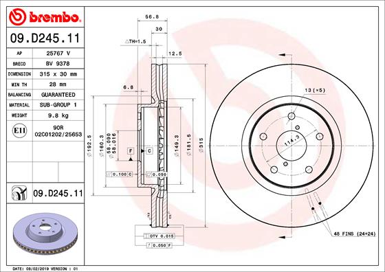 Brake Disc (Front axle)  Art. 09D24511