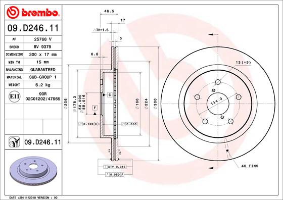 Brake Disc (Rear axle)  Art. 09D24611