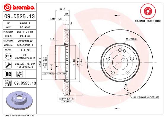 Brake Disc (Front axle)  Art. 09D52513